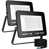 LE Foco LED 50W- 4200 lúmenes- IP65 resistente al agua- Foco LED Exterior- Blanco Frío 5000 K- Ángulo de haz 120°- Foco…